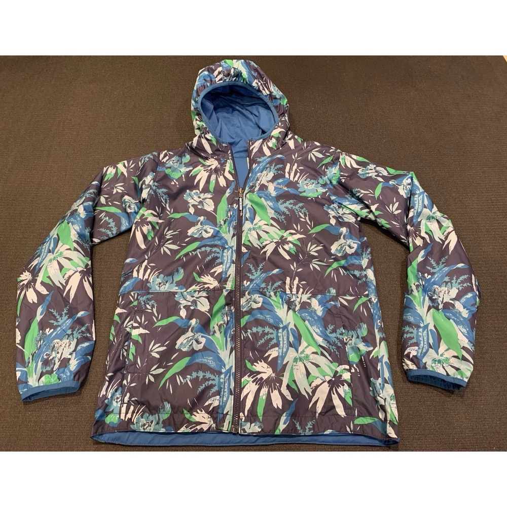 Columbia Sportswear Reversible Side Hill Printed Windbreaker Youth XL NWOT